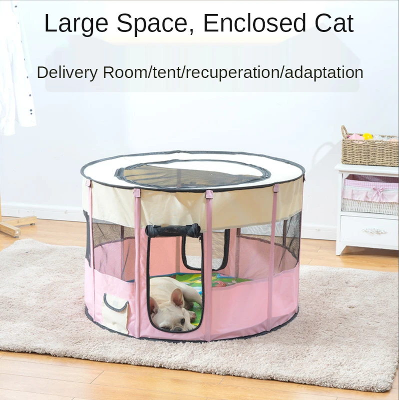 Fully Enclosed Pet Tent Cat and Dog Production Box Pets Ready To Give Birth Dog Kennel Beds for Small Dogs Pet House Breathable