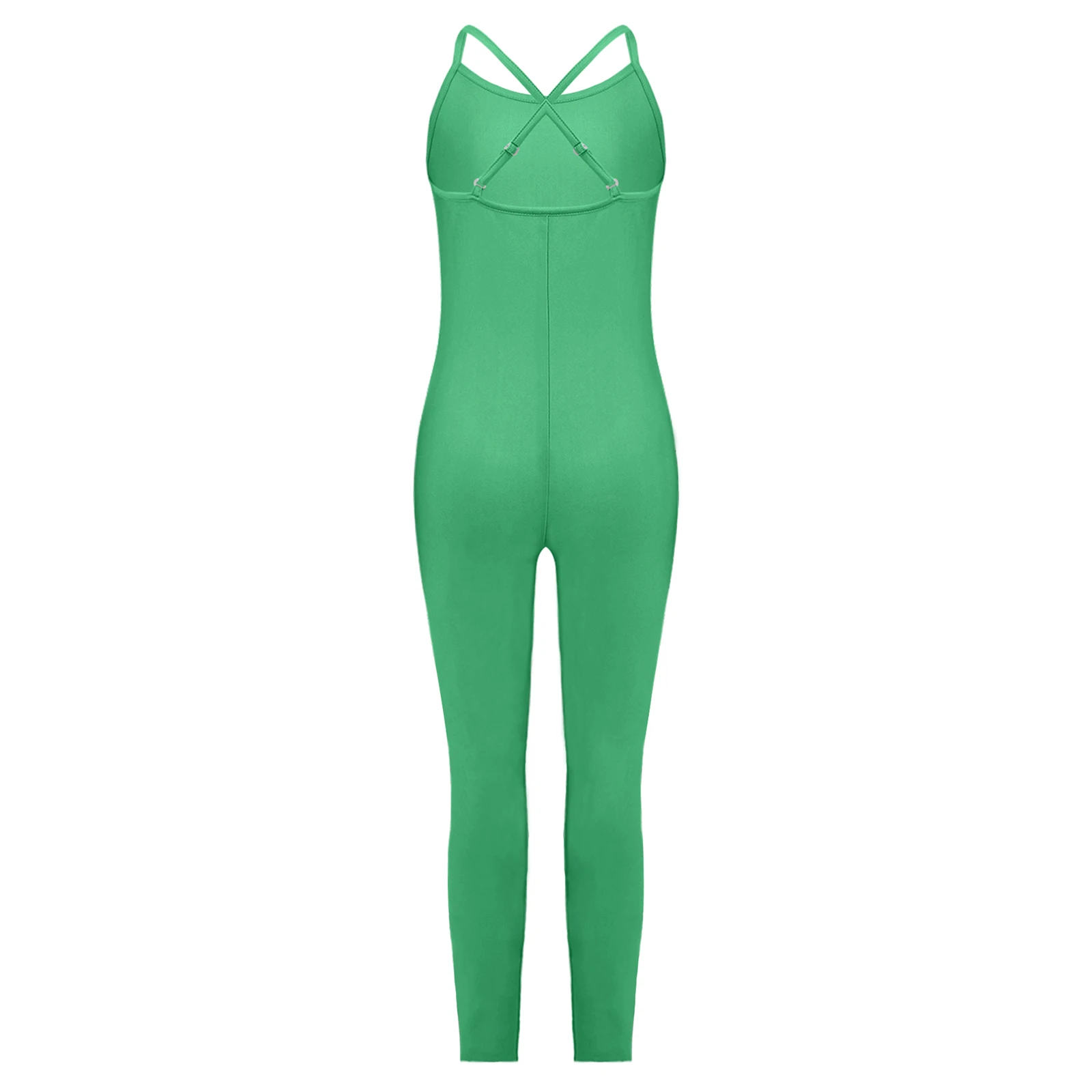 أطفال بنات الباليه الرقص الجمباز يوتار راقصة الباليه اليوغا التدريب ارتداءها قابل للتعديل السباغيتي الأشرطة كامل الجسم Unitards #3