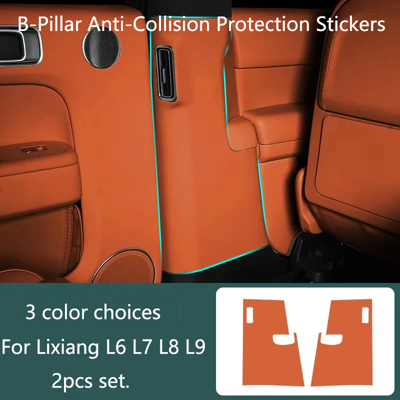 

For Leading Ideal Li Lixiang L6 L7 L8 L9 2023 2024 Center Pillar Protective Pad B-Pillar Anti-Collision Protection Stickers