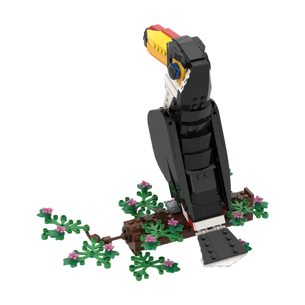 MOC Toco Toekan Model Bouwstenen 3D Toekan Beeldje Tropische Vogel Dieren Fit Jungle Thema Kamer Bricks Kid STEM Speelgoed Gift