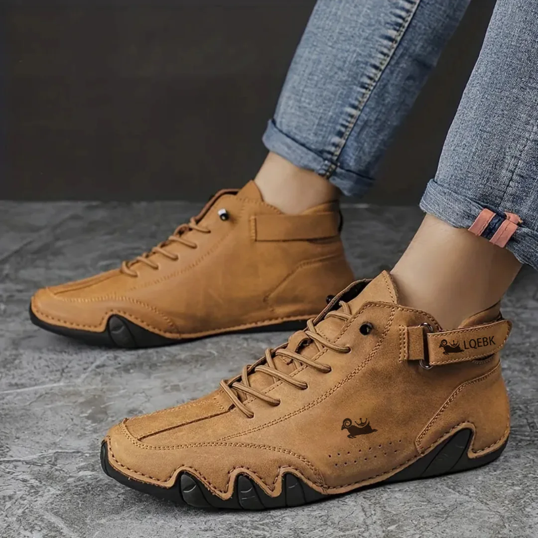 

Men Casual Sneakers Fashion Outdoor Walking Loafers Shoes Comfortable Ankle Boots Luxury Man Shoes 2023 New Casual Leather Shoes