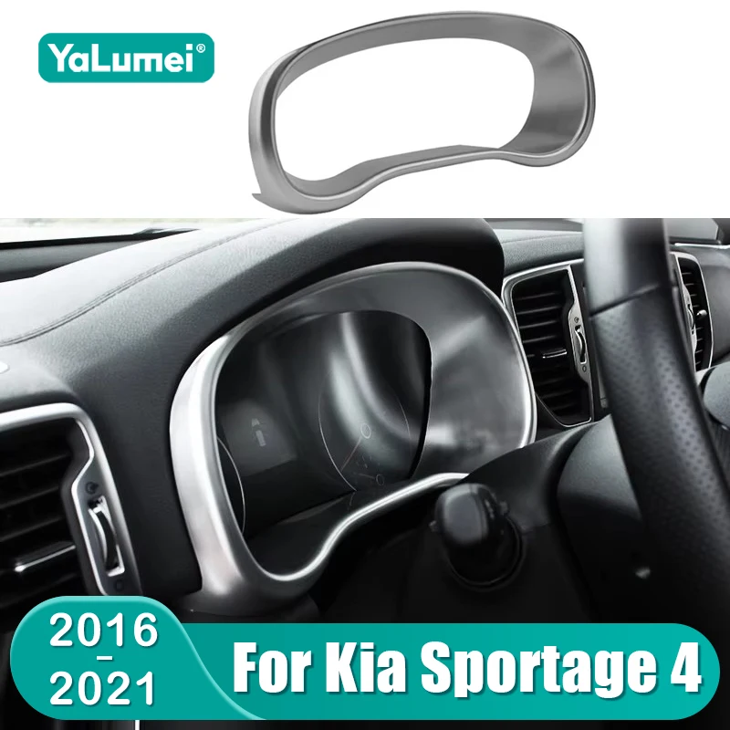 Für KIA Sportage 4 2016 2017 2018 2019 2020 Auto-Innenraum Armaturenbrett Instrumententafel Bildschirmrahmen Abdeckung Zierleiste Aufkleber Zubehör