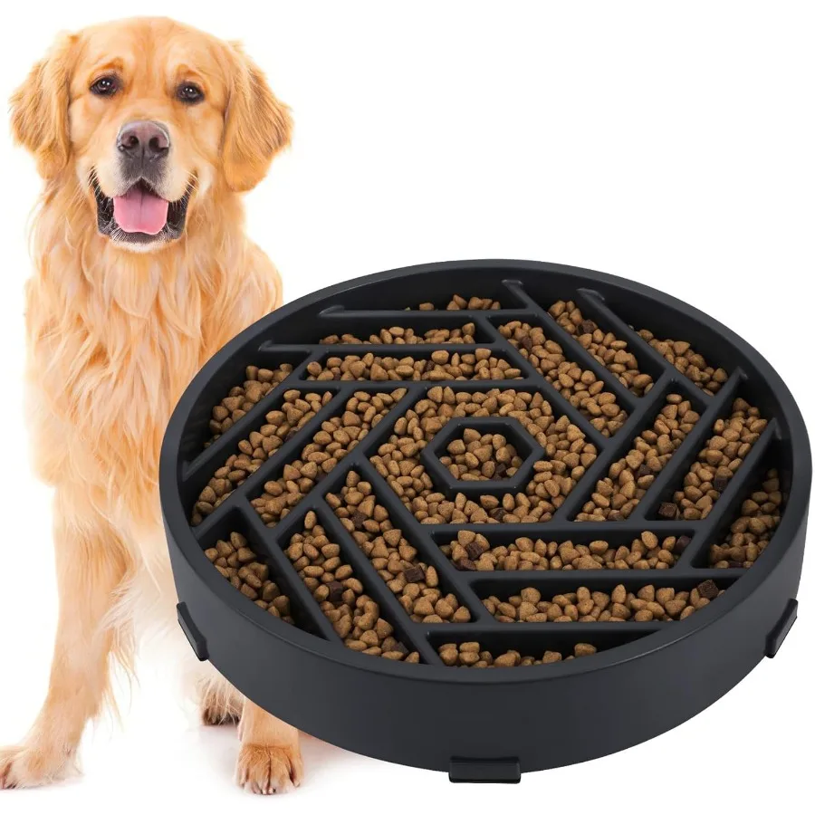 

Медленная кормушка для собак Bs Large Medium BreedAntiChg Медленно питание Корм для собак B Нескользящая медленная кормушка для домашних животных Кормление Bs Большая головоломка Медленная корма