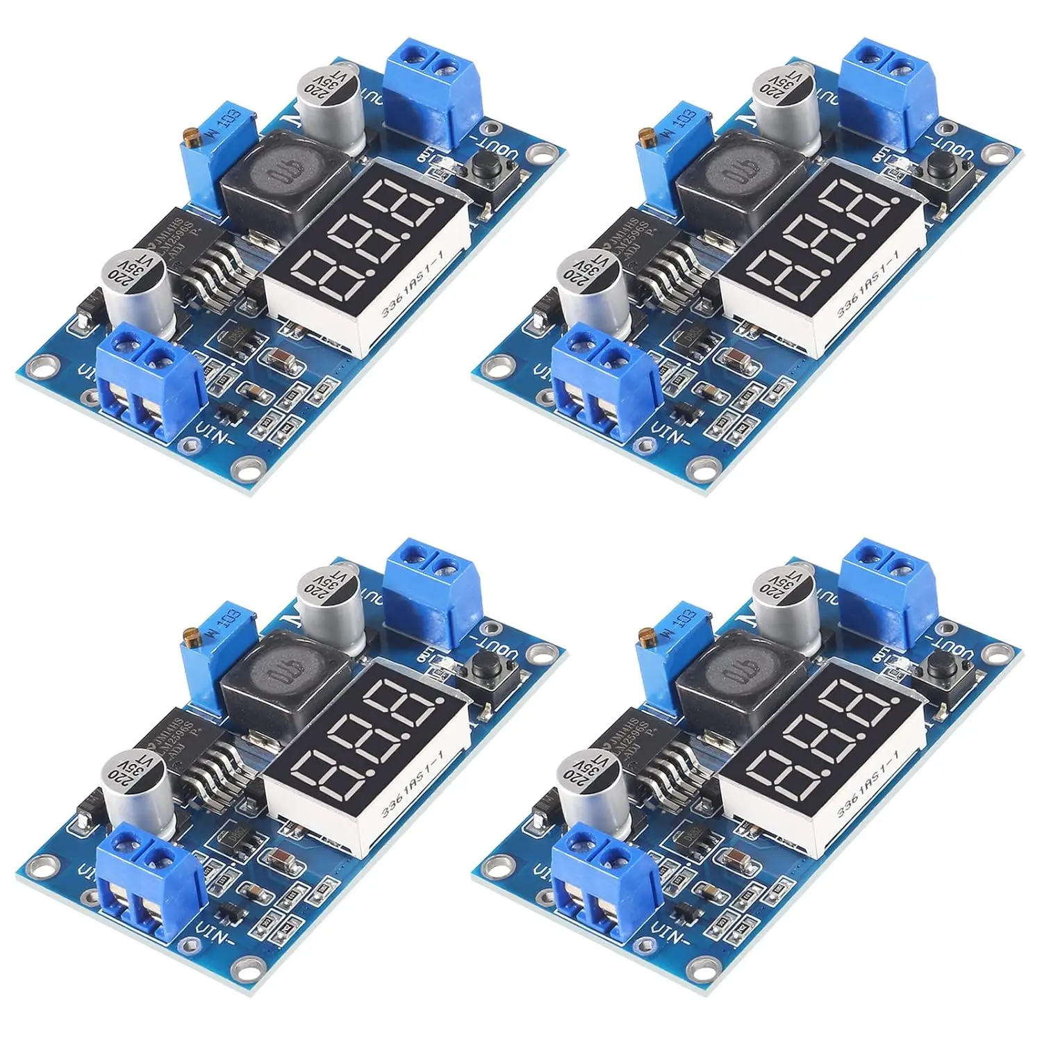 LM2596 Buck Converter Step Down Adjustable Module DC-DC High Efficiency Voltage Regulator 3A 3-40V to 1.5-35V with LED Display
