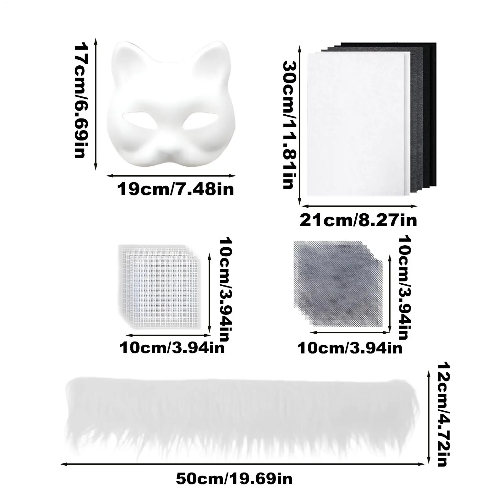 Dierengezichtshoezen voor kinderen Halloween-gezichtshoes met oognetjes Kleding Schoenen en sieraden voor feesten Cosplay Craft Fotoshoot