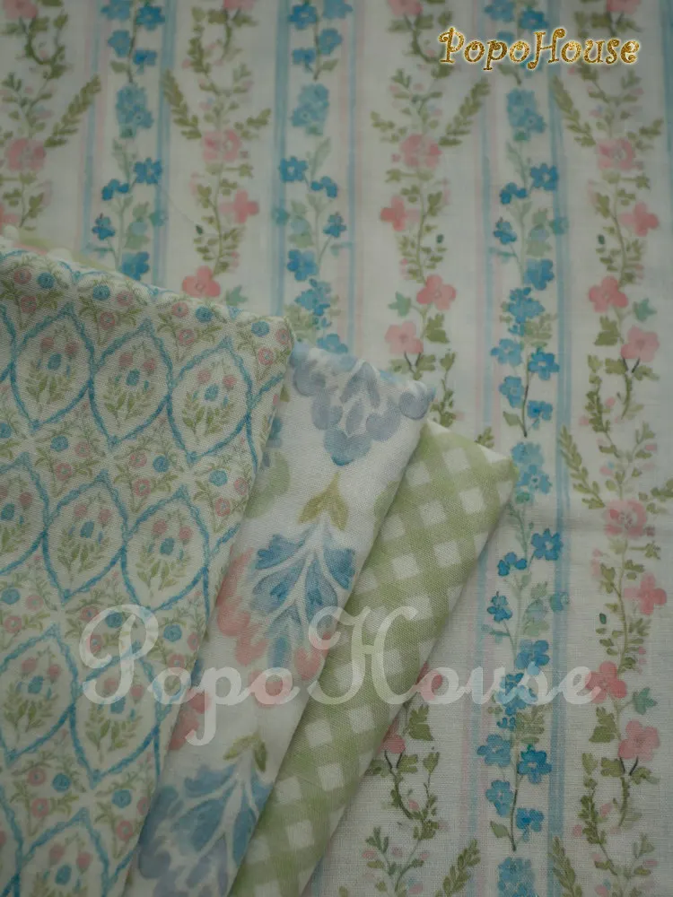Morgenröte Blumenmuster Doppellagiger Baumwollgaze-Stoff Weiches Bettlaken Bettbezug Pyjama-Kleidermaterial – Detail 1