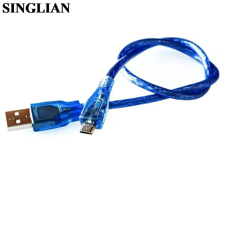 1pcs Square USB Printer Cable Micro Mini USB Data Cable Power Cord USB Extension Cable Length 30CM