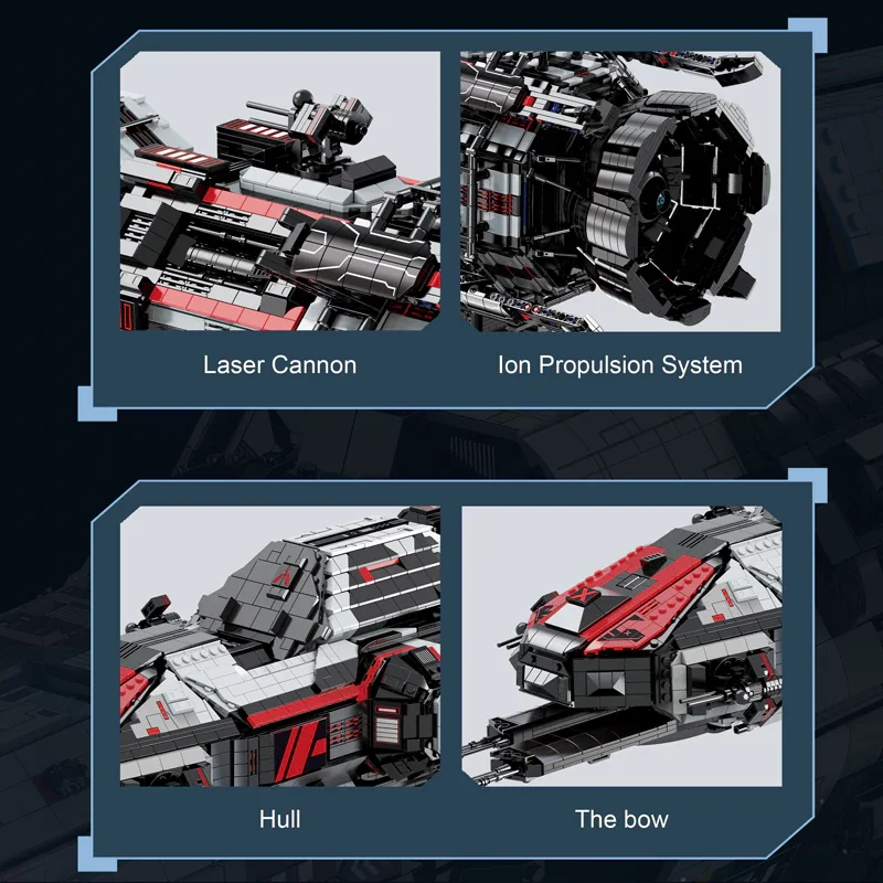 6395PCS Movie ROCINANTE Spaceship Model MOC 33906  Interstellar Series Battleship Building Blocks Brick Puzzle Toys Kids Gift ﻿