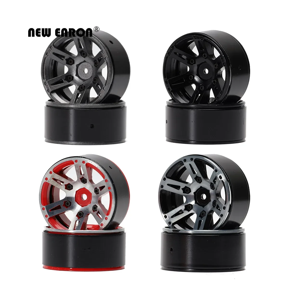 

NEW ENRON 4Pcs Aluminum Alloy 1.9inch Beadlock Wheel Rim for RC Cars 1/10 TRX-4 Axial SCX10 90046 MST jimny RC4WD TF2 D90 D110