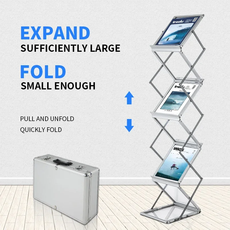 Folding magazine rack, enterprise product brochure display stand, office home store, book storage rack