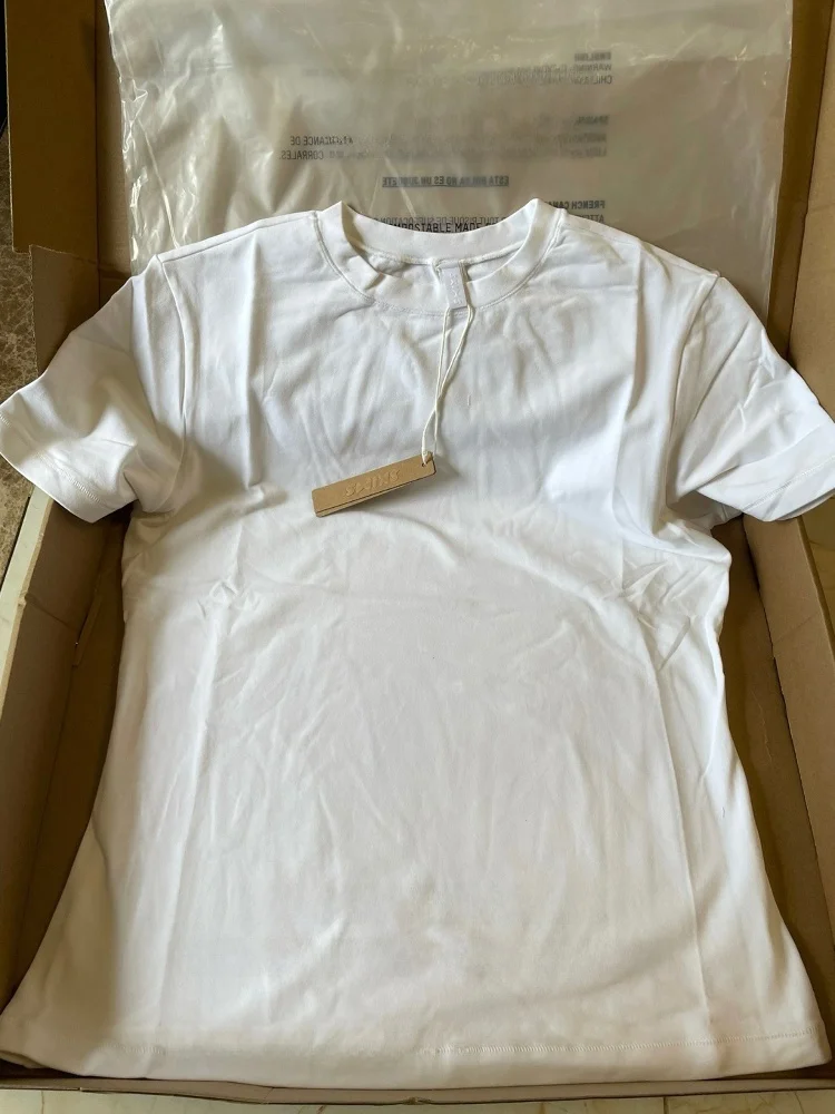 เสื้อยืดคอกลมผ้าฝ้ายคาร์เดียนแท้ทรงเข้ารูป แขนยาว สไตล์ลำลองอเนกประสงค์ เหมาะสำหรับฤดูใบไม้ผลิ แฟชั่นสำหรับผู้หญิง