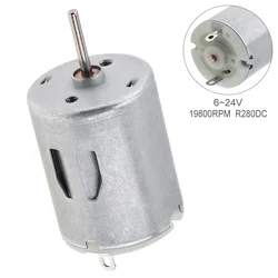 R280 DC 모터 6-24V 19800RPM 고속 마이크로 모터, DIY 완구 미니 팬 쥬서 워터 펌프 미용 기기