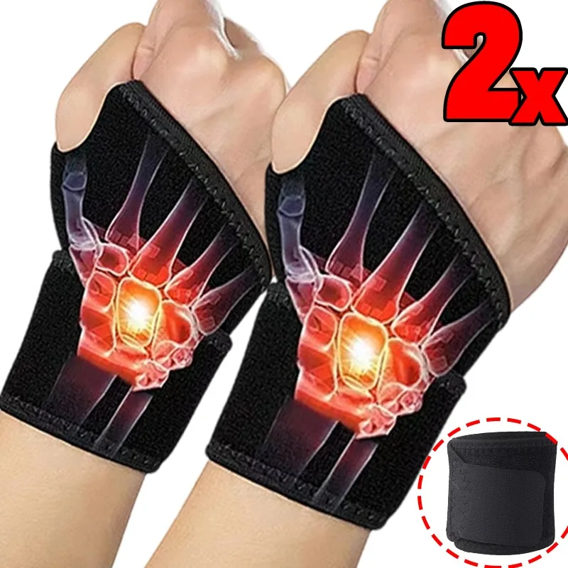 Adjustable Wrist Brace Perfect for Women & Men Support Wrap Strap Hand Carpal Tunnel Brace Fitness Suitable Both Right Left Hand
