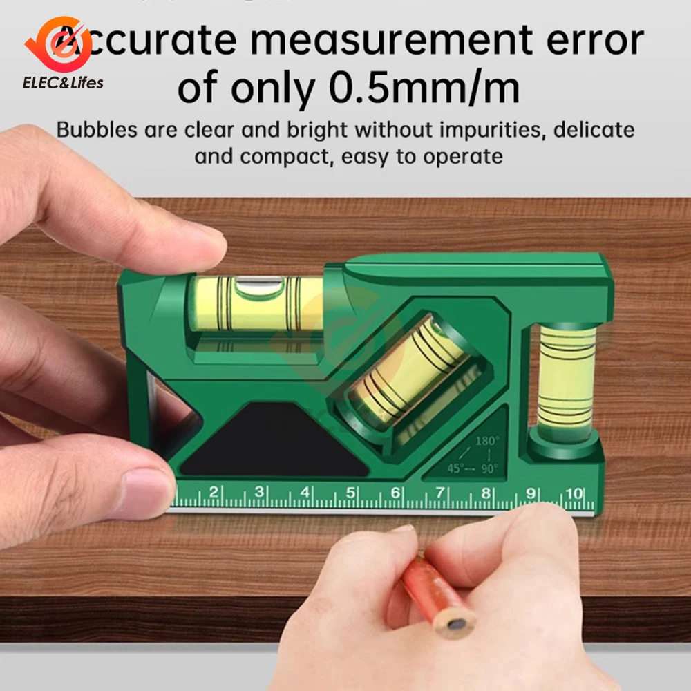 105mm Spirit Level Plastic Measuring Vertical And Horizontal Adjuster Scope Triangle Level Measuring Kit for Caravan Camper