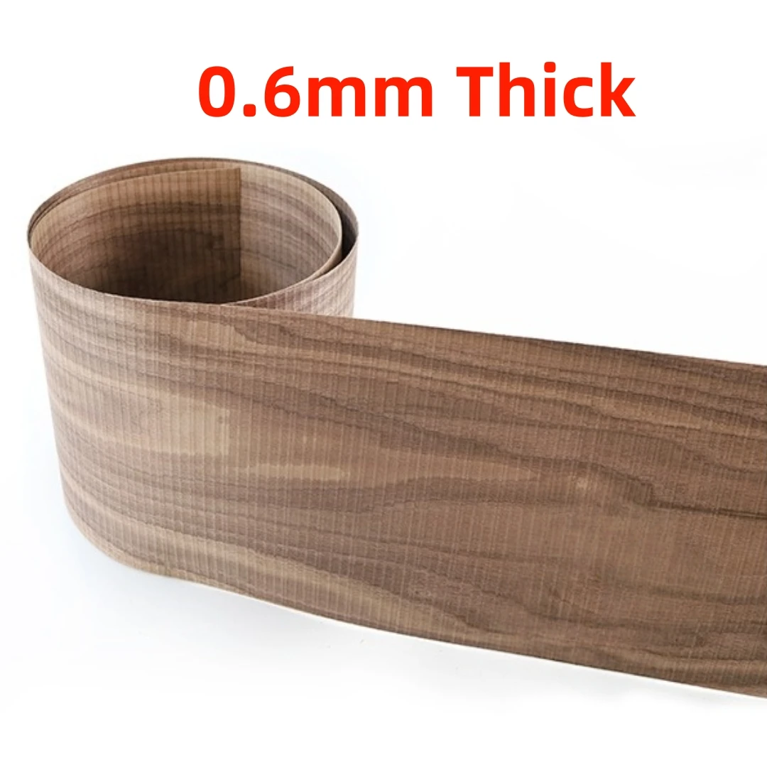 

0.6mm Thick Natural Serrated Black Walnut Wood Veneer for woodworking interior accents furniture surface repair design