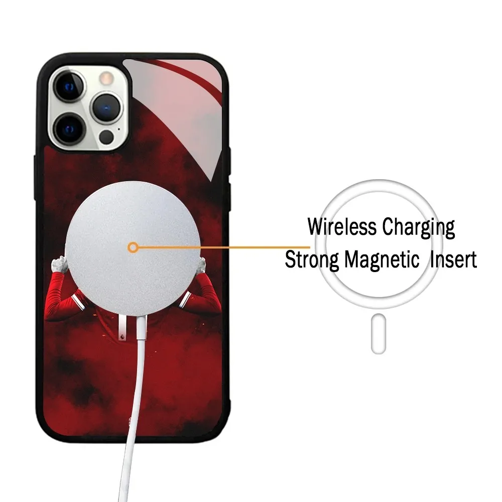 Mohamed Salah Phone Case IPhone 15 14 13 Pro Max 11 12 Mini Alex Mirror Magsafe Wireless Charging Cover