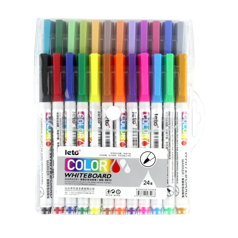 12/24 farben Trocken Löschen Marker Whiteboard Marker Stift Büro Schule Weiß Bord Schreibwaren Feine Spitze Farbige Stifte – Detail 8