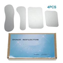 4pcs Dental Orthodontics Mirrors Oral Clinic Double-Side Photographic Mirrors Reflector Stainless Steel Dental Instruments
