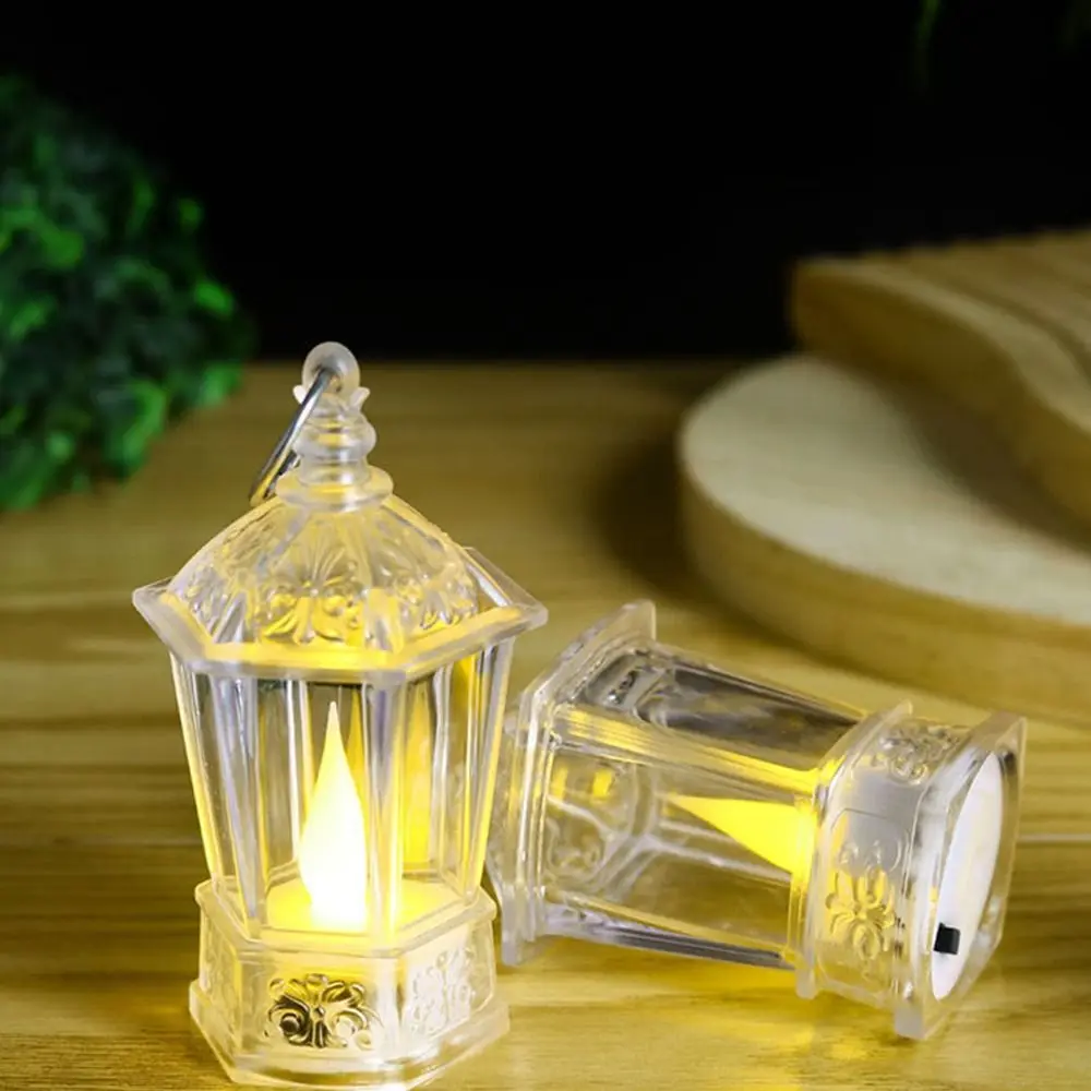 Transparent Night Light Electronic Candle Light Props Warm White LED Crystal Lamp Acrylic European style Bedroom