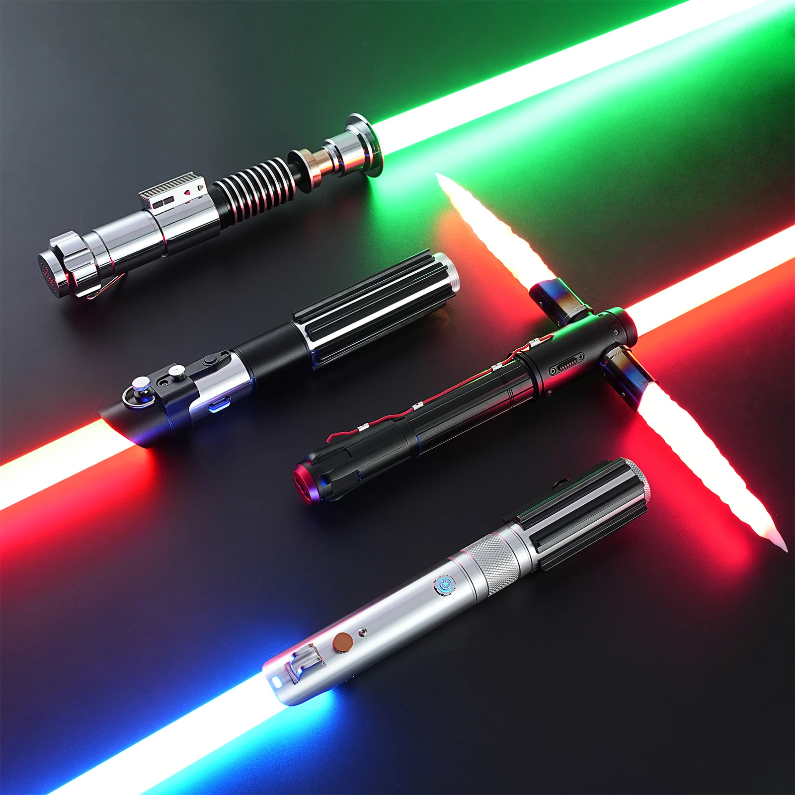 DamienSaber Metal Hilt Luke Darth Vader Kylo Ren Sensitive Smooth Swing Bluetooth Infinite Color Changing with 34 Sound Fonts