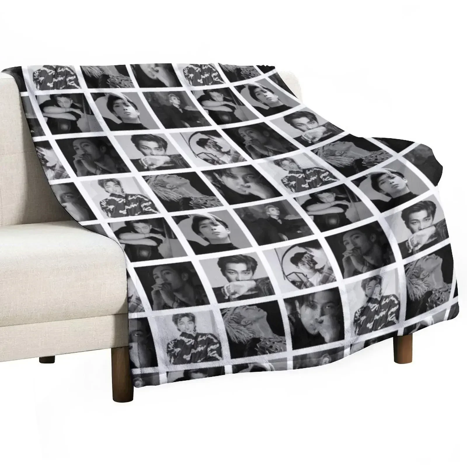 

RM collage Throw Blanket Bed linens sofa bed Picnic Blankets