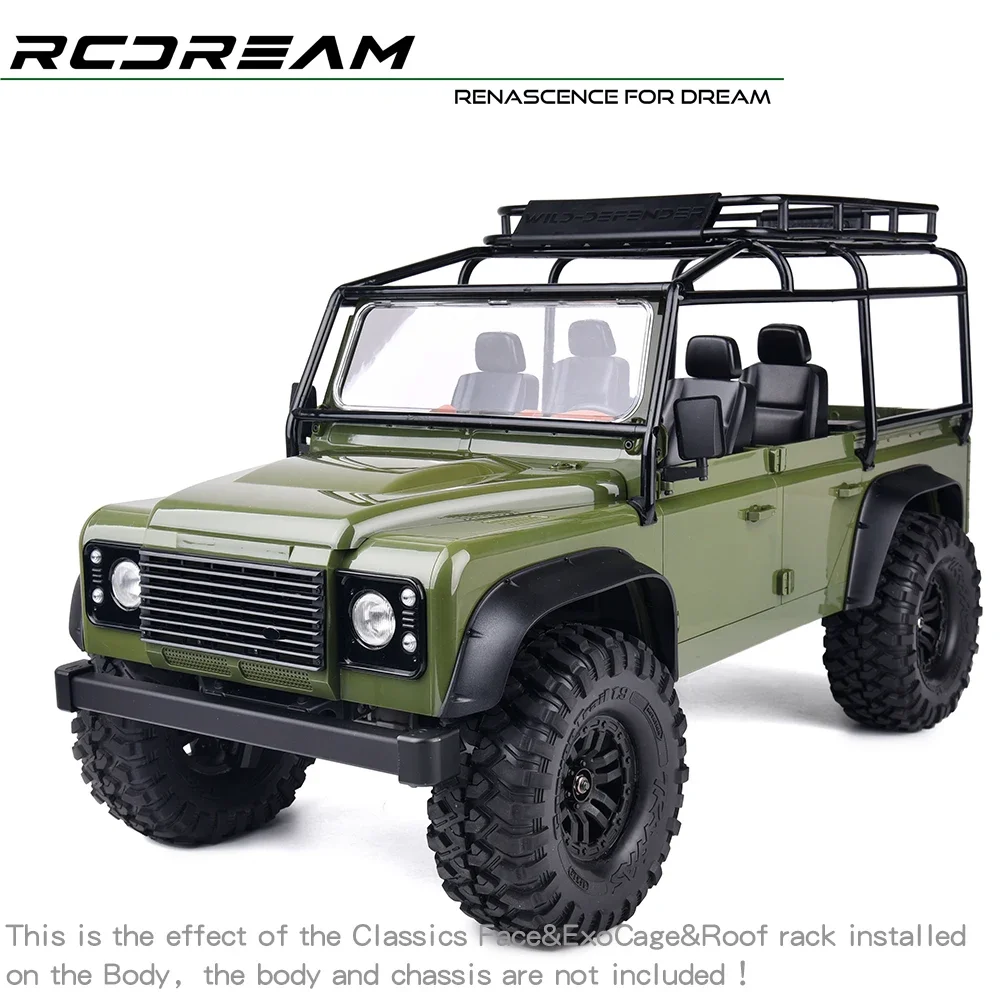 RCDream 1/10 Defender Classic Face Kit 1/10 NAS ExoCage Roof Rack for RCDream RD110 Body #D1ACF1 #D1A7 #D1A8