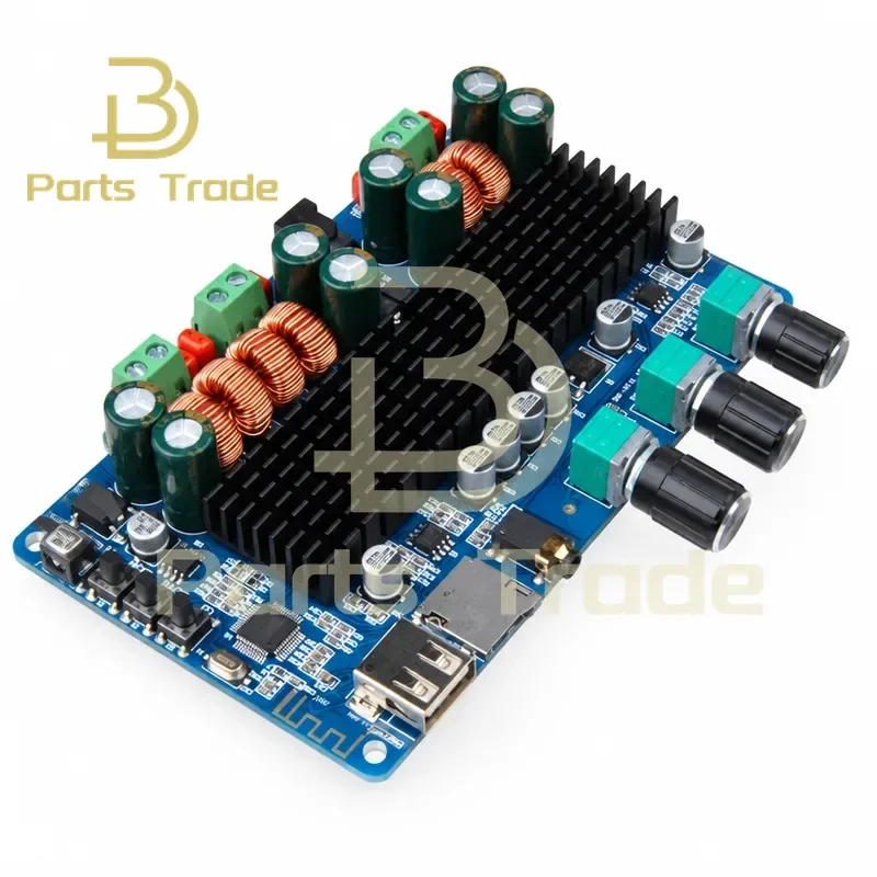 TPA3116 2.1 Channel 200W Bluetooth Amplifier Board USB TF Card Decoding Audio Module