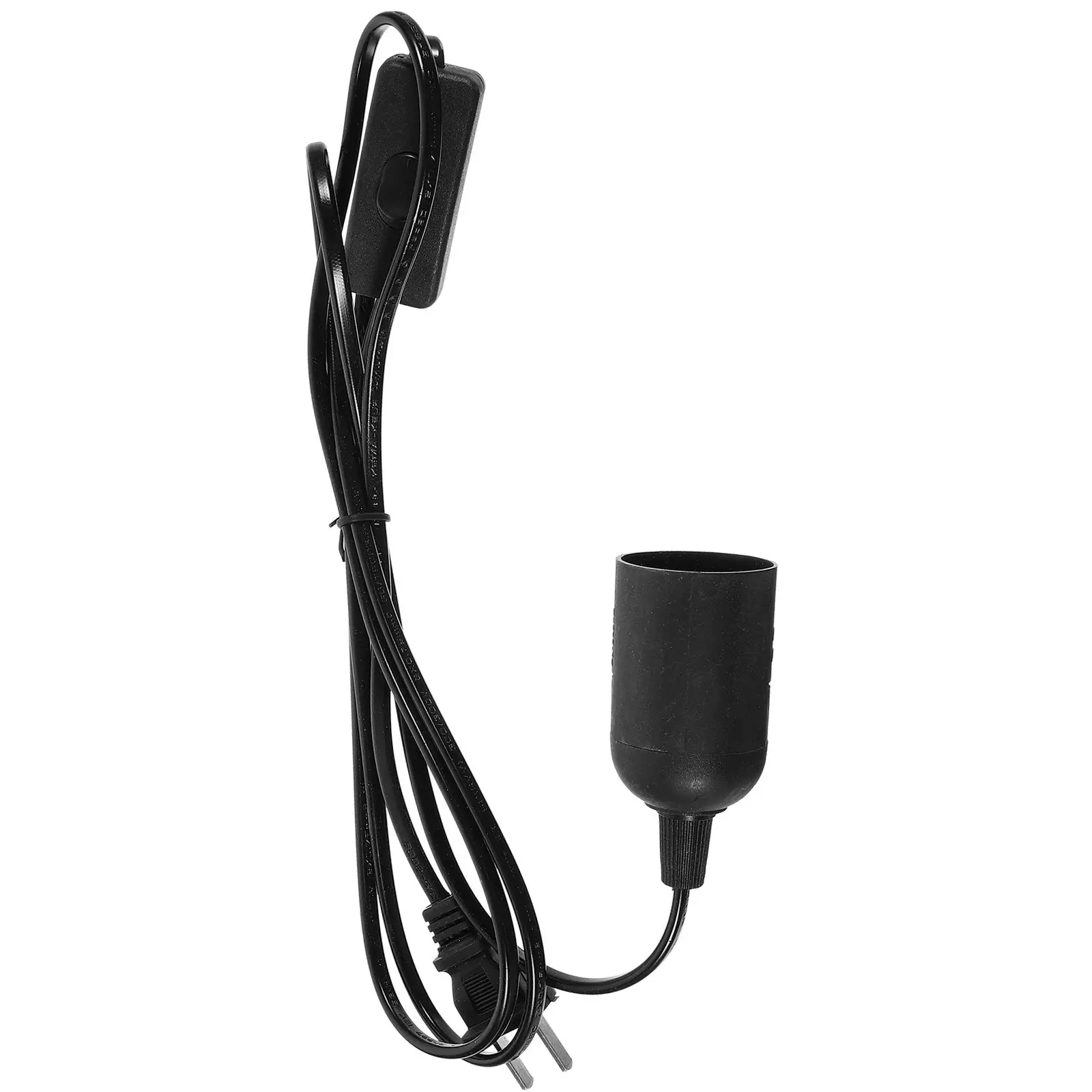 2Pcs Hanging Light Socket Plug Compatible E26 E27 Black Pendant Lamp Cord Extension Flexible Lighting Solution