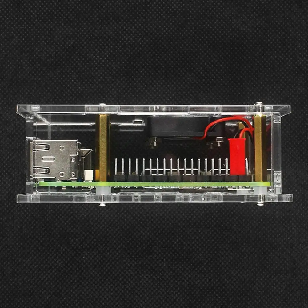 GeeekPi Raspberry Pi 5 Case With Fan Raspberry Pi 5 Acrylic Case Fan Raspberry Pi 5 Case Fan With Heatsinks