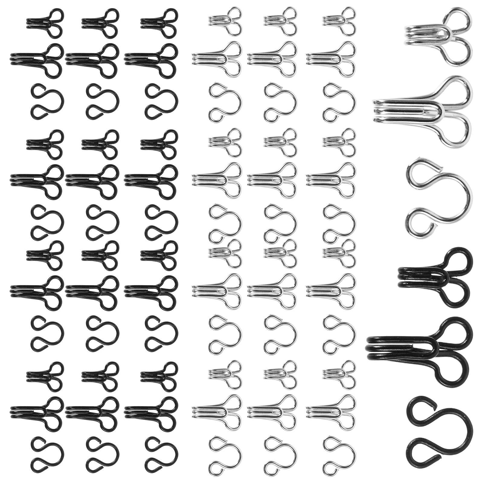 

60 Pcs Metal Invisible Hook Buckle Sweater Decorative Pen Clip Fastener Dresser Strap Holder