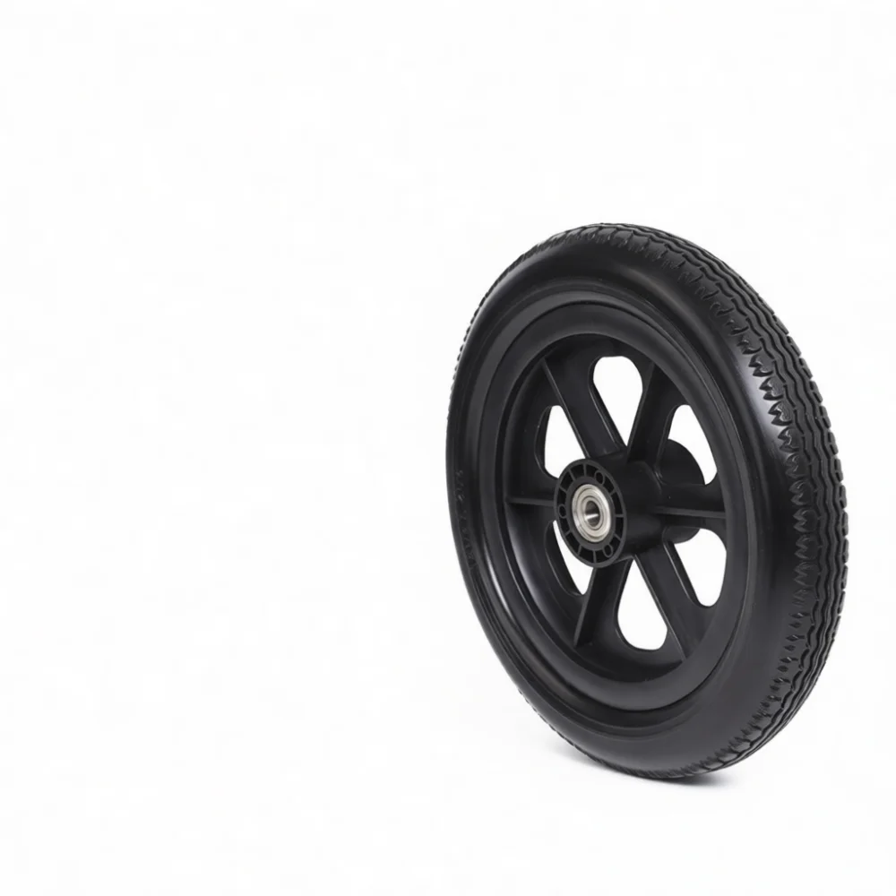 Replacement PU Solid Honeycomb Tire For Yubang Wheelchair Rear Wheel 12 5 Inch Non Inflatable Maintenance Free Black