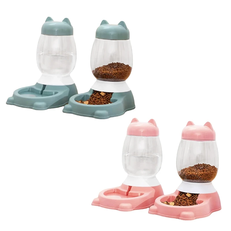 

New Cat Bowl Pet Automatic Feeder Dog Drinking Bowl Dispenser For Puppy Cat Food Water Bowl Pet Accessaries