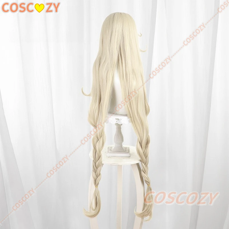 Genshin Impact Alice Cosplay perruque 120 cm blond clair cheveux longs jeu fête d'halloween pour femmes filles jeu de rôle accessoires carnaval