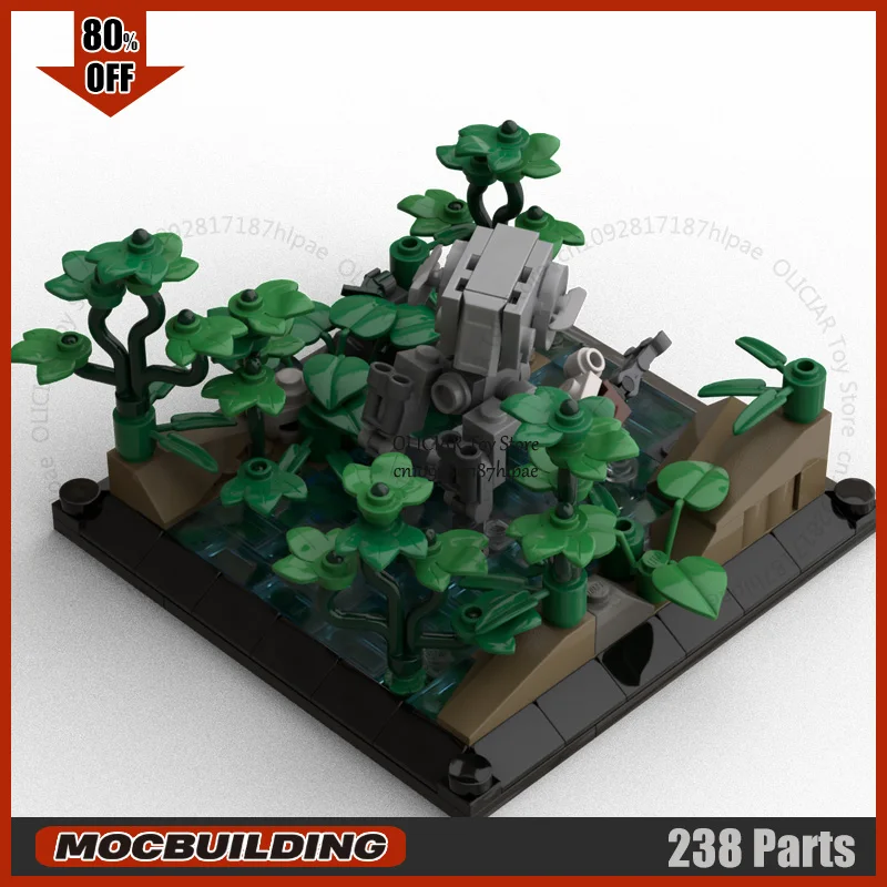 Space Movie MOC Building Blocks Mini Jungle Patrol Model Dioramas Technology Bricks DIY Assembly Toys Collection Display Gift - view 3