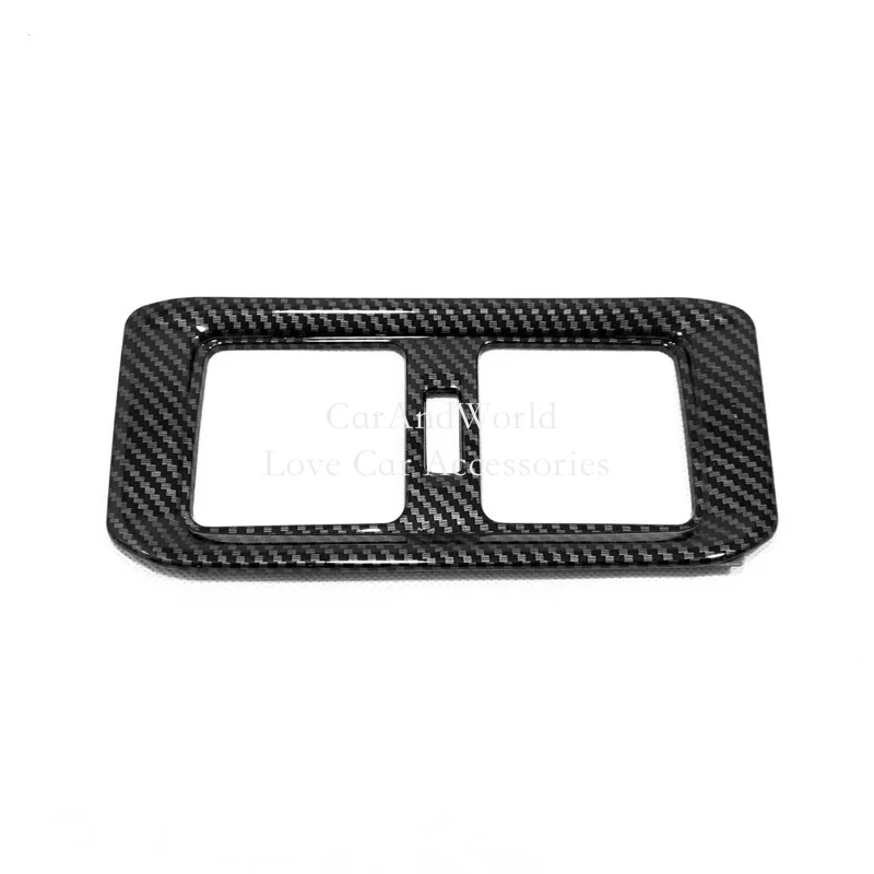 Carbon Fibre For Toyota RAV4 RAV 4 2019-2025 Interior Rear Row Air Condition Vent Outlet Panel Cover Frame Trims Car Accessories