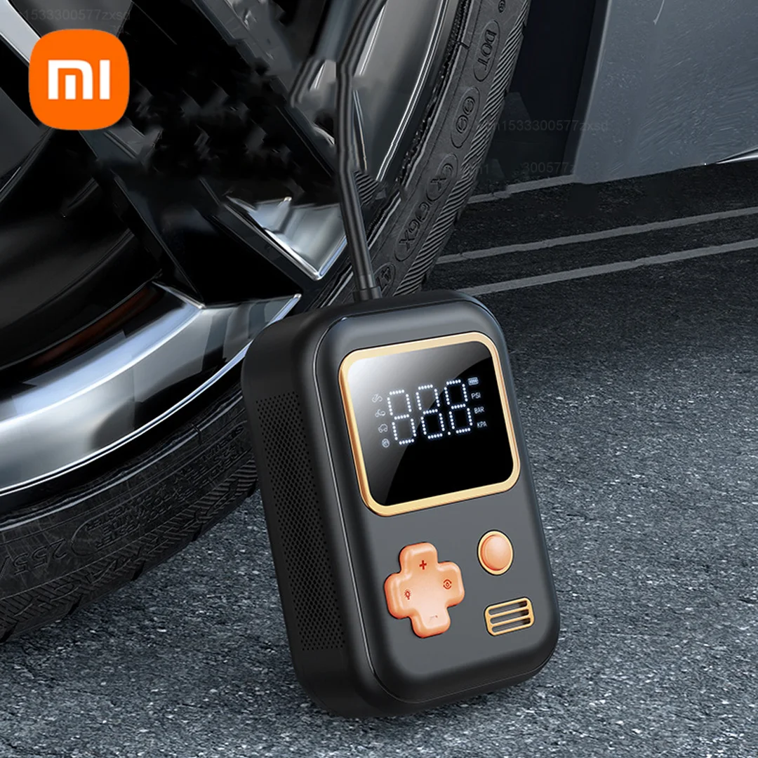 xiaomi bomba de ar sem fio inteligente com manometro digital e lampada led bomba inflavel eletrica para carro bicicleta bola vida c01 novo 01