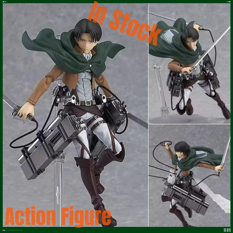 進撃の巨人-figma-203-ミカサ-207-エレン-213-リヴァイ-pvc製可動アクションフィギュア-選択可能なキャラクター-箱入り-卸売モデル