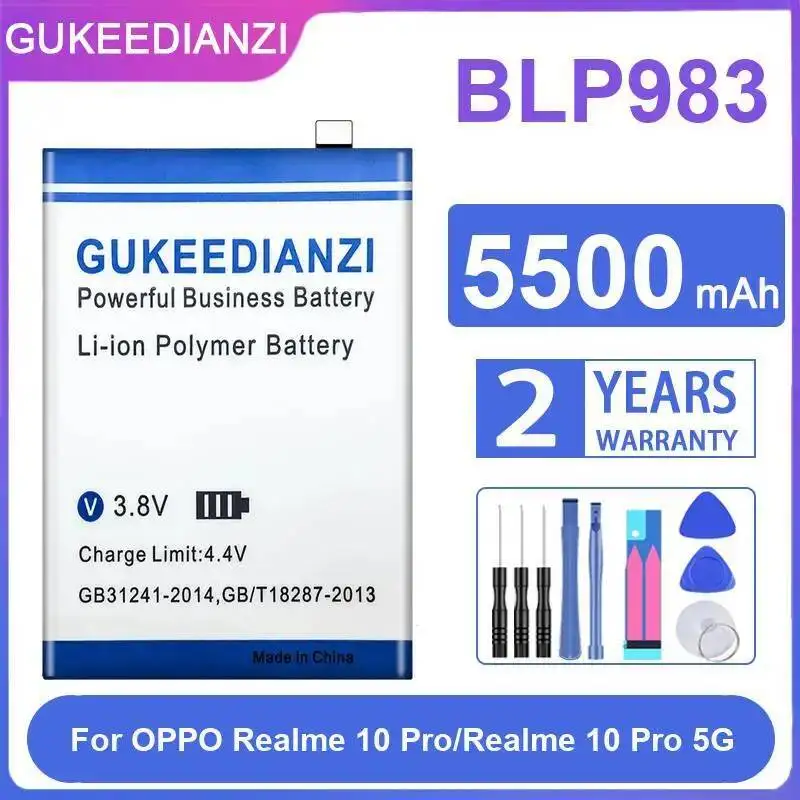 

Аккумулятор мобильного телефона BLP983 5500 мАч для Oppo Realme 10 Pro 5G