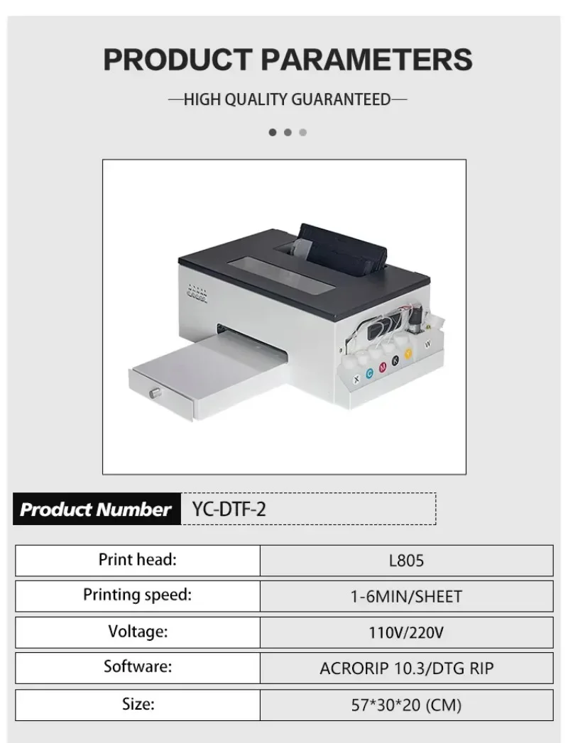 A3 A4 L805 L1800 DTF Printer New  dtf printing machine