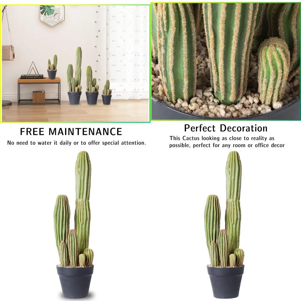 

24 Inch Tall Artificial Cactus for Home, Office, or Store Decoration
