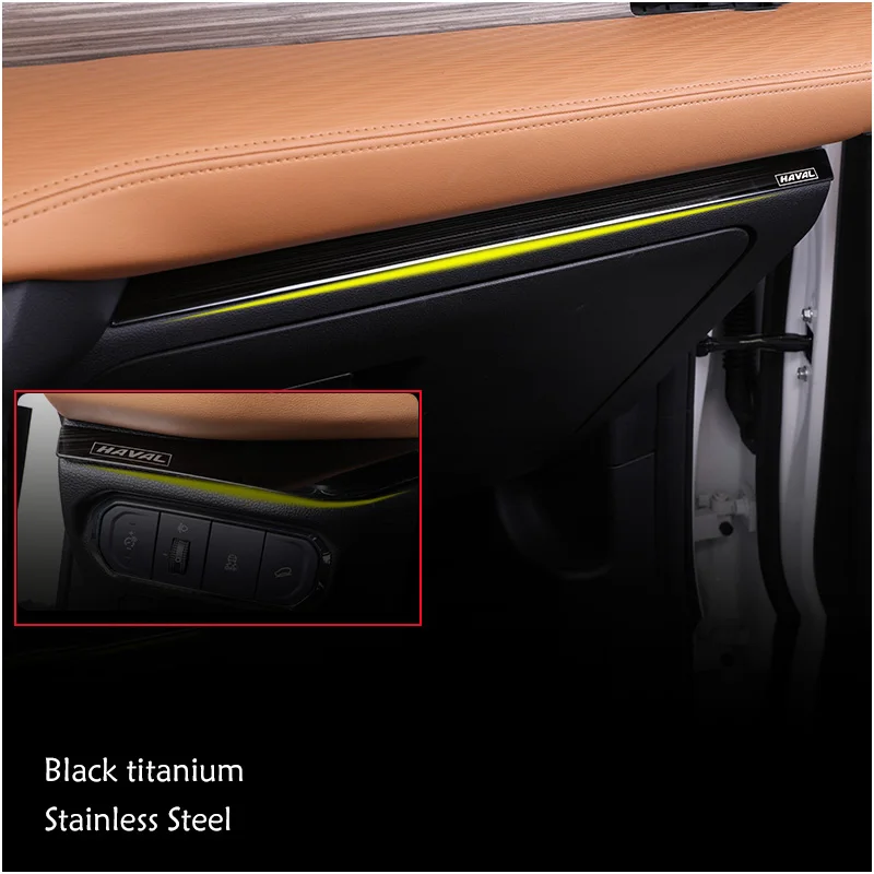 Car Center Control Edge Trim For Haval Jolion 2021 2022 2023 LHD Console Bands Stickers Cover Accessories Interior Styling