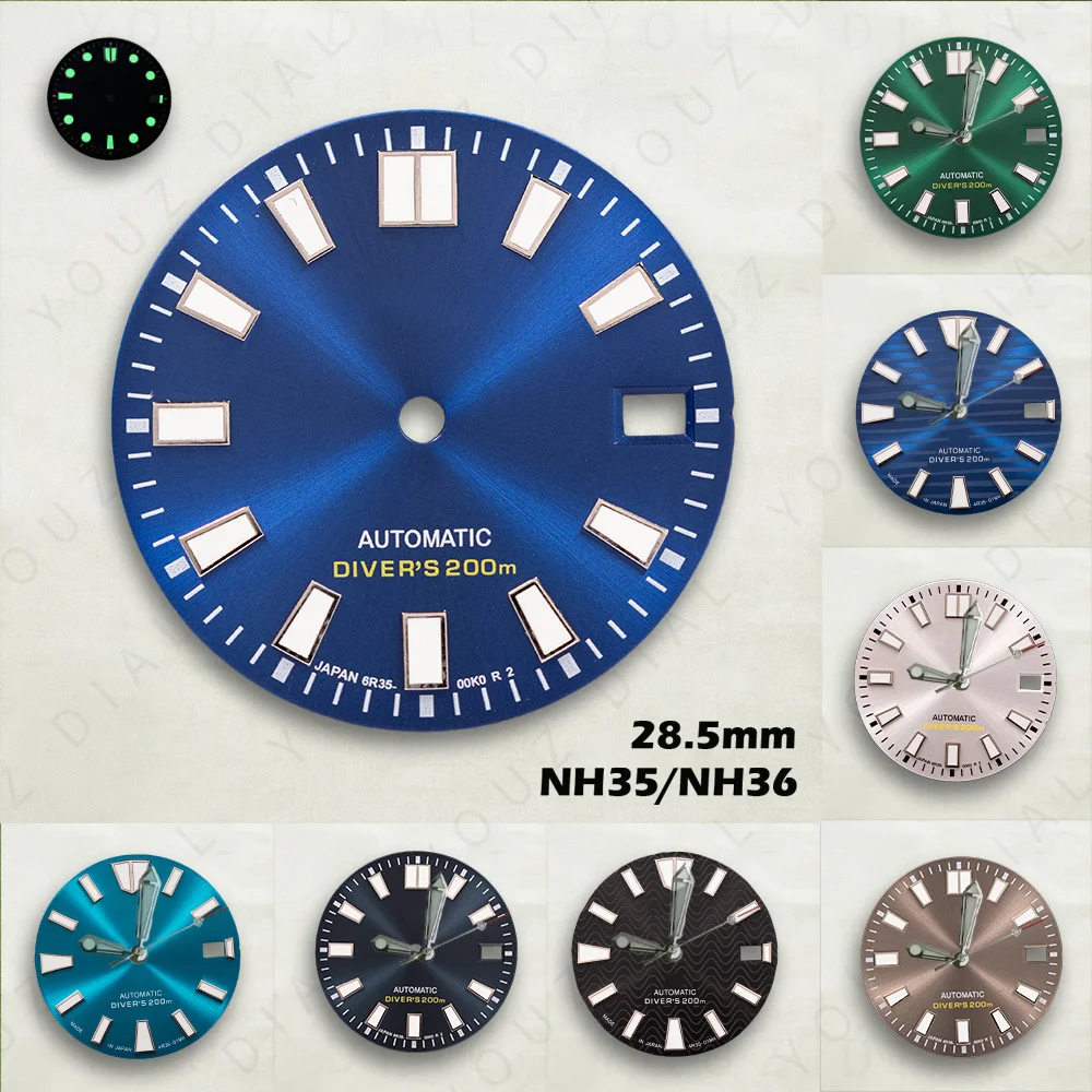 cadran-a-rayures-vert-luminescent-de-285-mm-mouvements-de-type-s-nh36-nh35-montres-de-haute-qualite-pour-hommes-accessoires-de-modification-de-montres