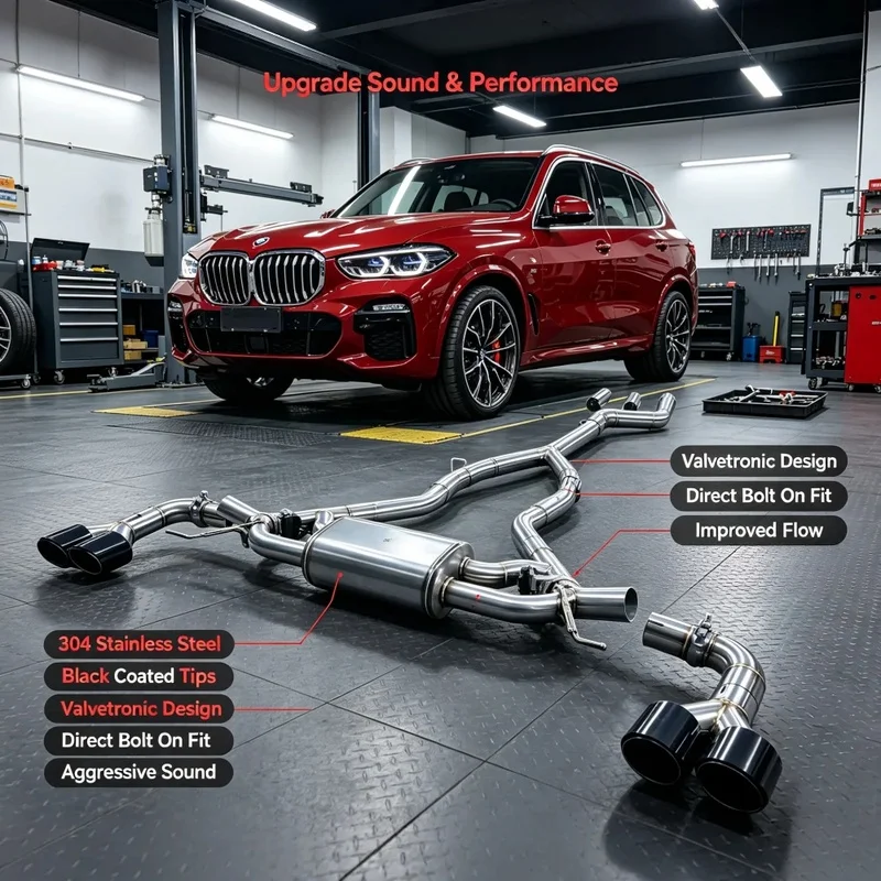 Premium  X5 X6 3.0T GO5 G06 3.0T OEM Car Performance Valvetronic Catback Muffler Pipe Performance SS304 Racing Tuning Kit Top