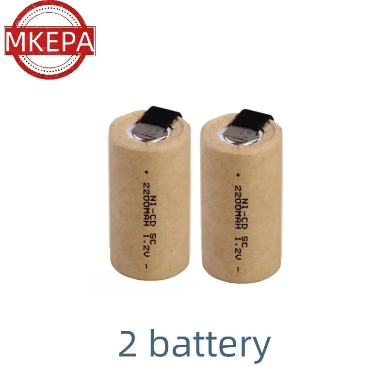 Wkrętak wiertarka elektryczna baterie SC 1.2V 2200mAh Sub C akumulator Ni-Cd z zakładką elektronarzędzie ogniwa NiCd SUBC