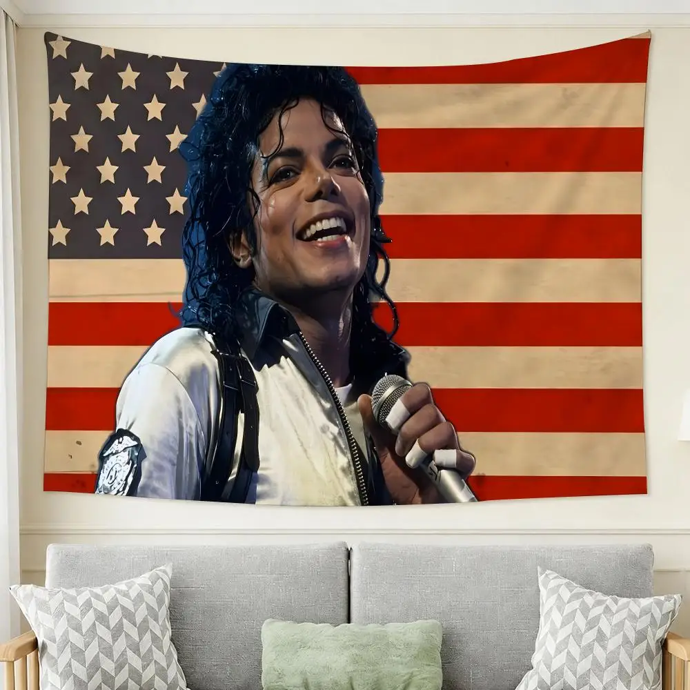 Singer M-Michael Jackson Tapestry Wall Hanging Tapestry Aesthetic Room Decor Banners for Bedroom Living Room Outdoor Party