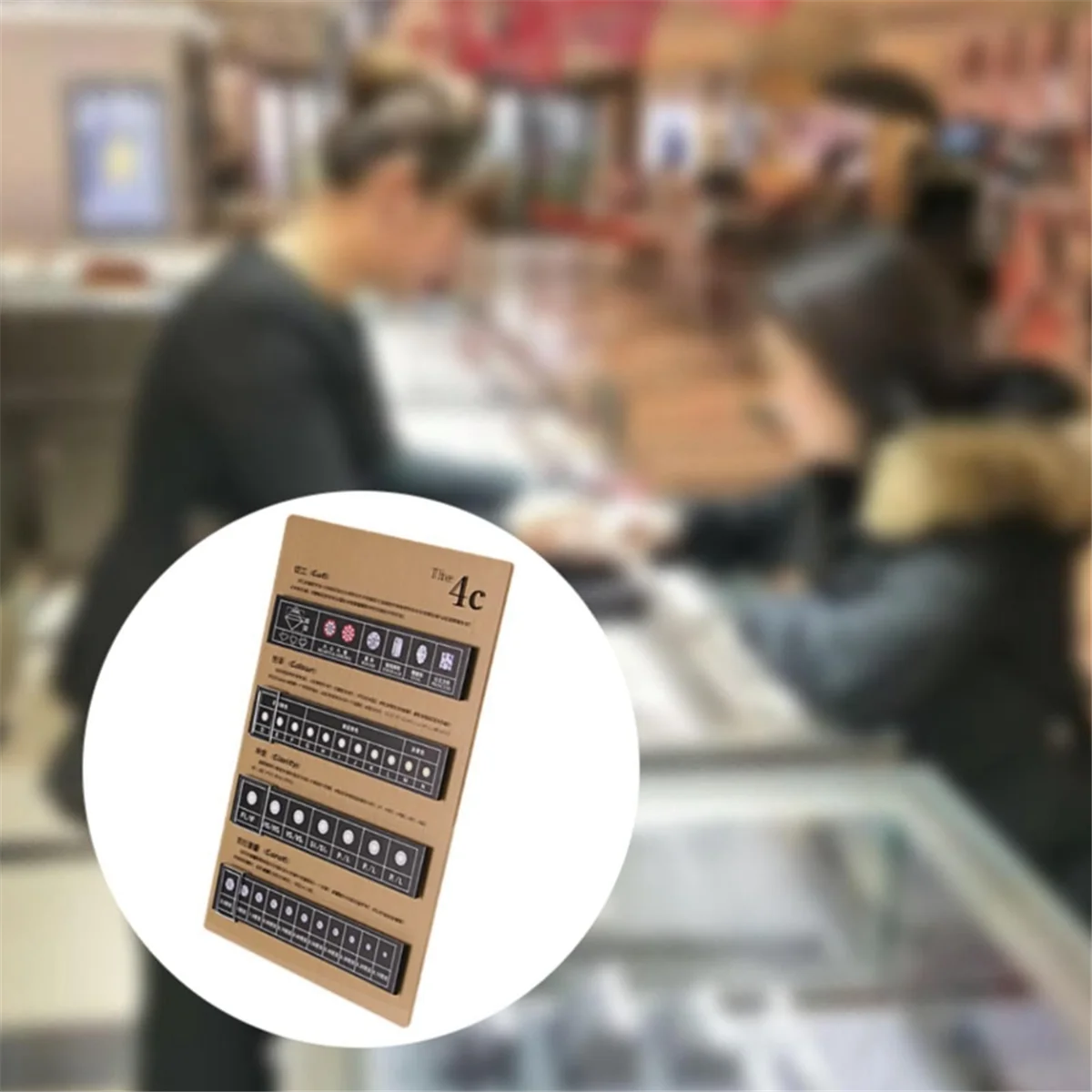 A79G الماس لوحة التدرج 4C عرض مجلس أداة تحديد المجوهرات أداة التدريس الدعامة لتصنيف التعليم ، C