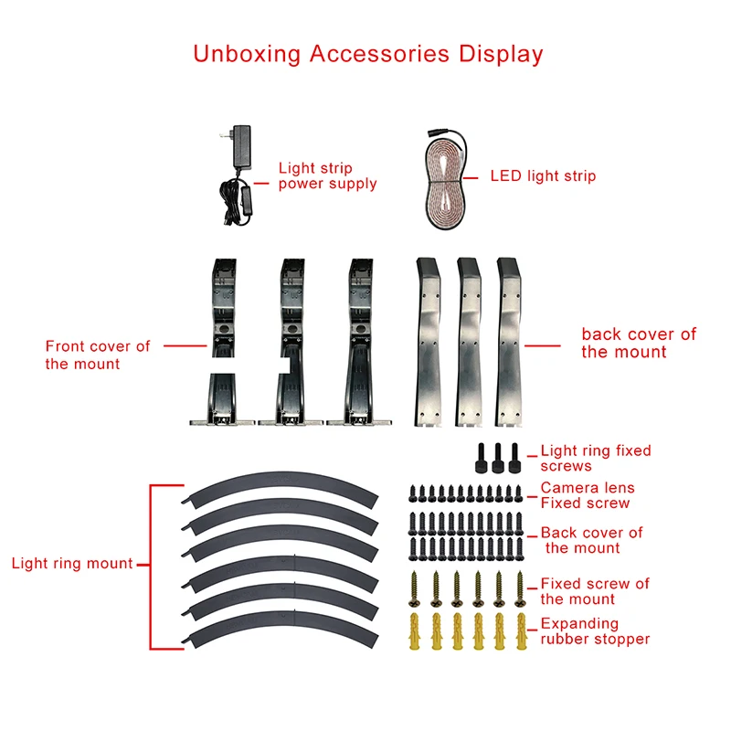 

HBVCAM Injection mold Autodarts bracket kit+LED Ring+Led+Power Supply