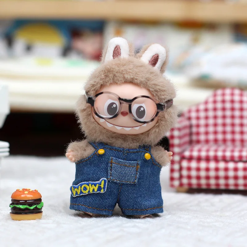 Ubranka dla Labubu 4.0, przypinka The Monsters z serii Love, kokarda, szalik, sukienka, akcesoria dla lalek 7-10 cm