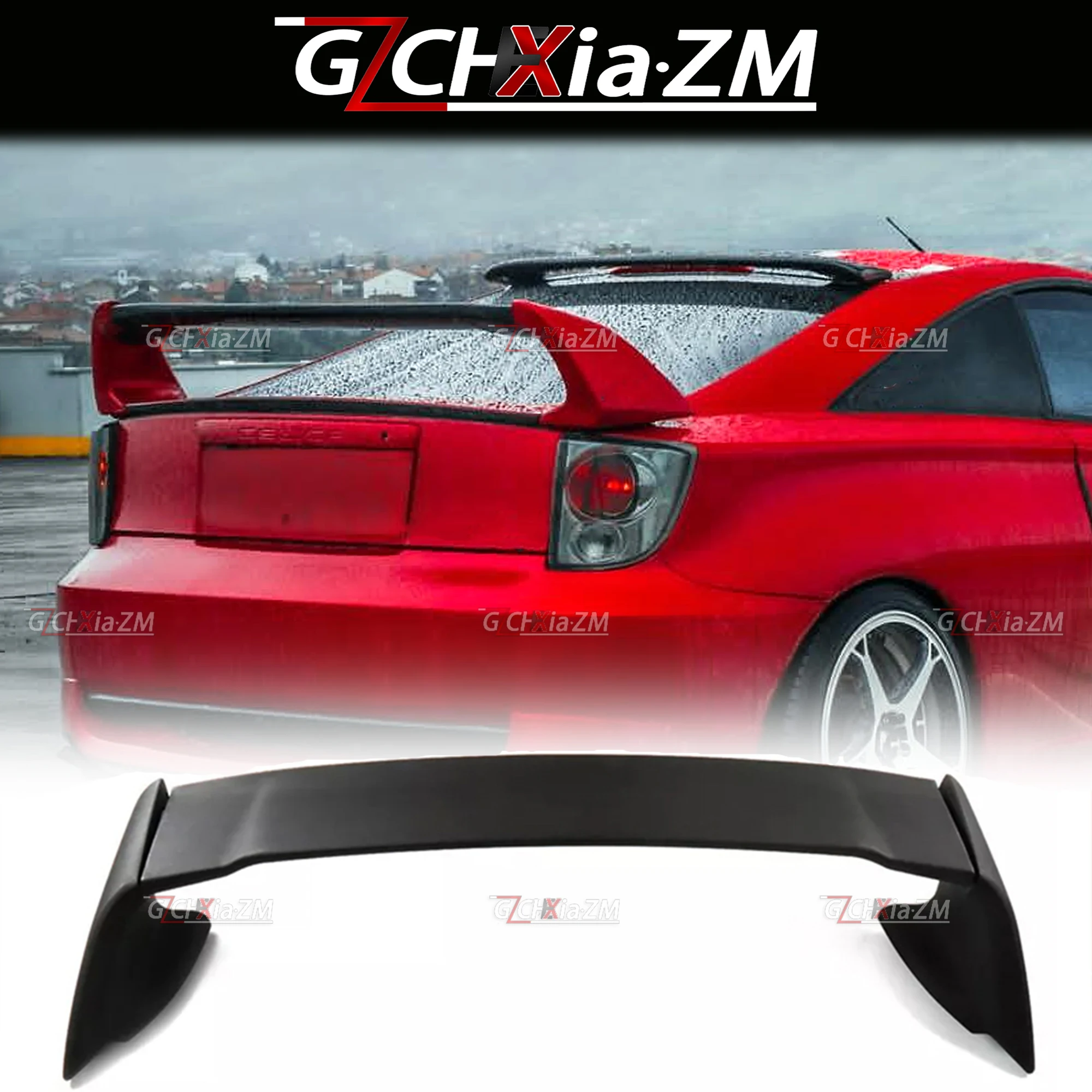 For 2000-2005 Toyota CELICA Trunk Lid Spoiler VVT High-Quality ABS Material GT Style Rear Diffuser Spoiler Body Dynamics Kit