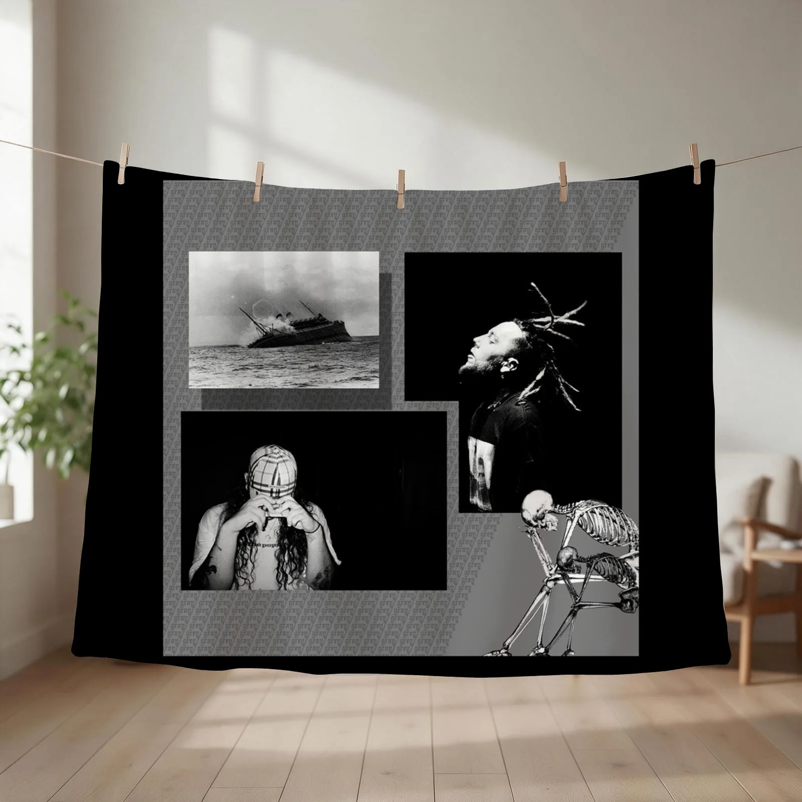 Eternal grey Throw Blanket Travel Moving Kid'S For Decorative Sofa Blankets